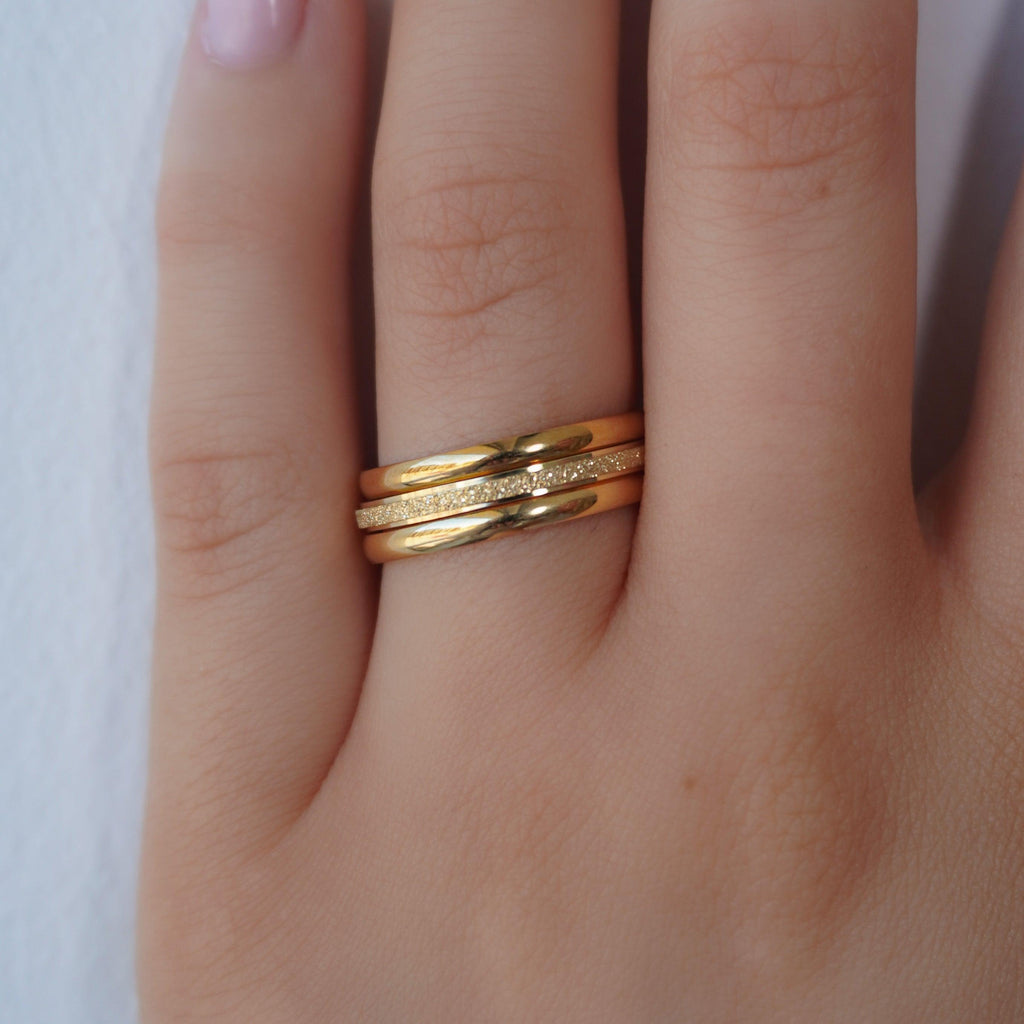 Evry Jewels Shimmer Ring 3-Piece Set