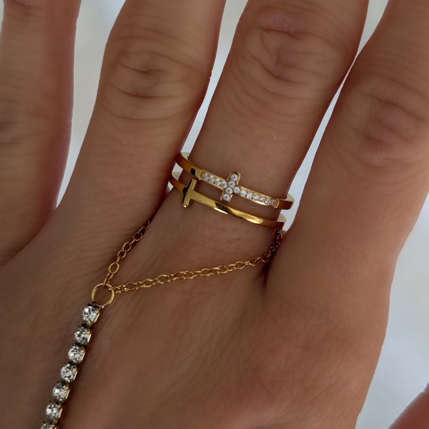 Evry Jewels Divine Darling Cross Ring