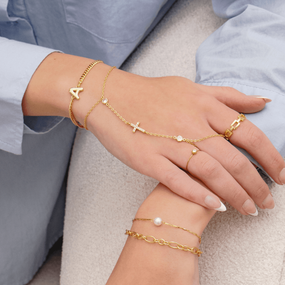 Evry Jewels Don't Cross Me Hand Chain