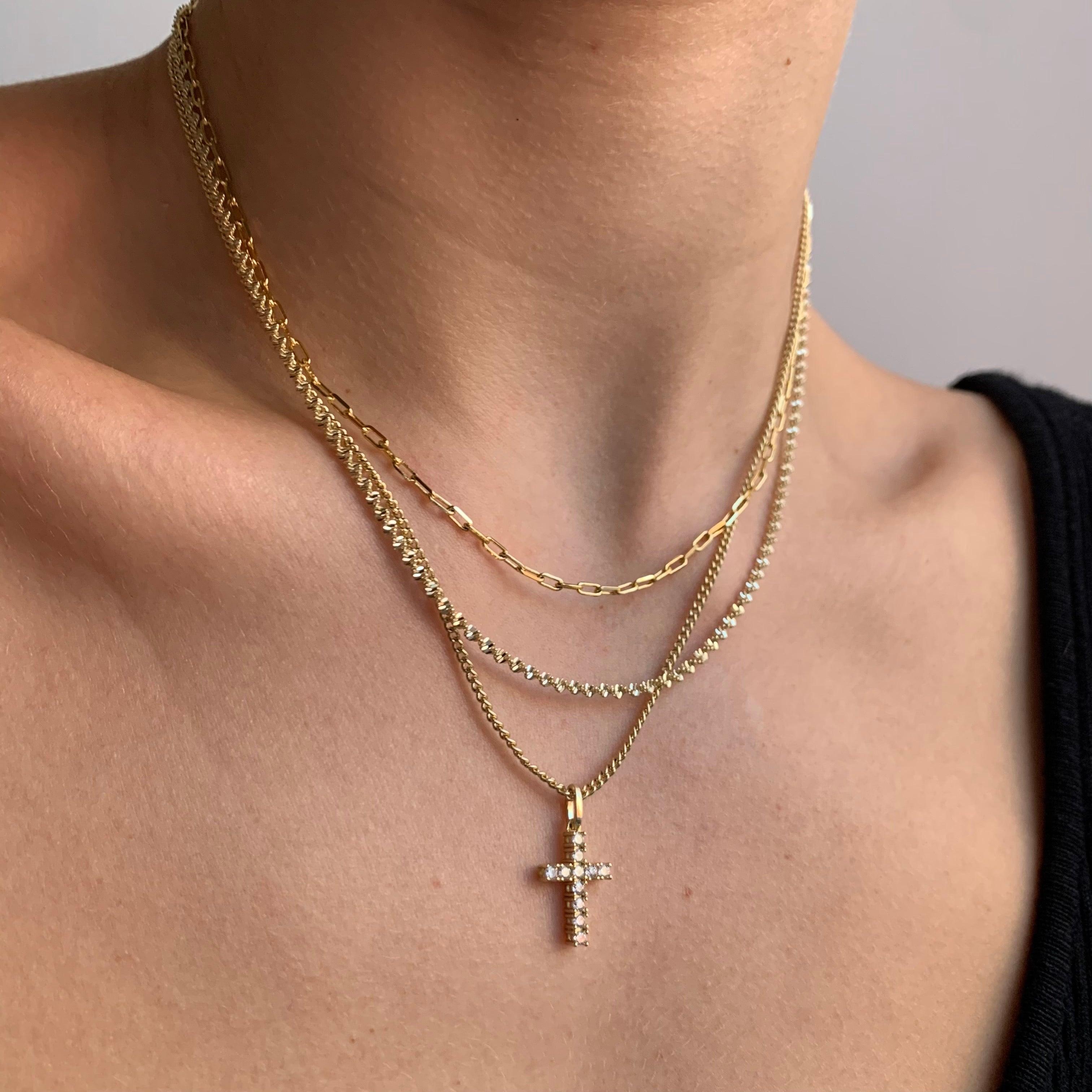 Evry Jewels Don't Cross Me Necklace