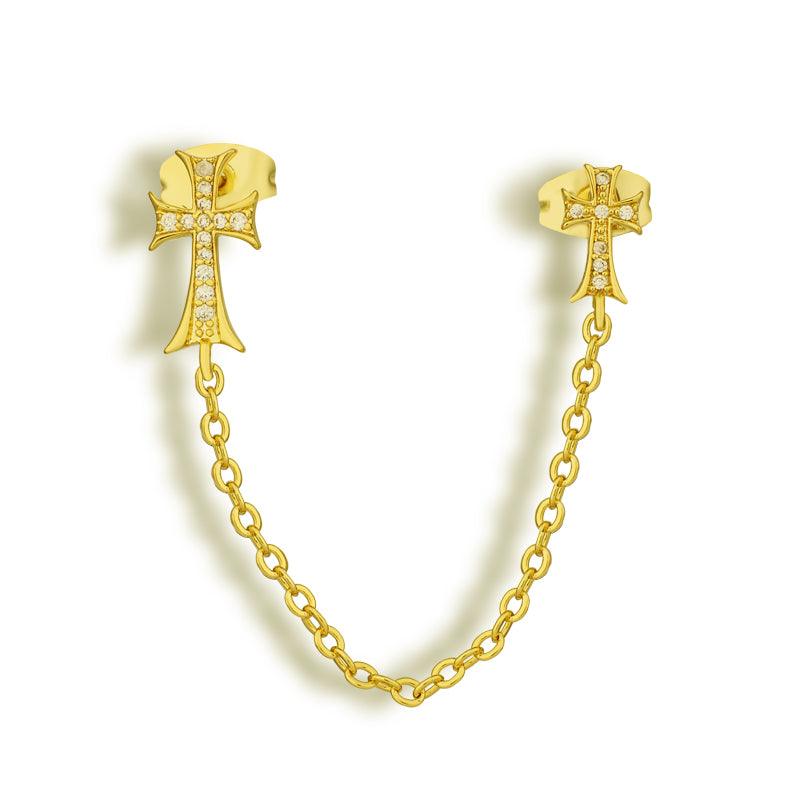 Evry Jewels Double Cross Me Earrings