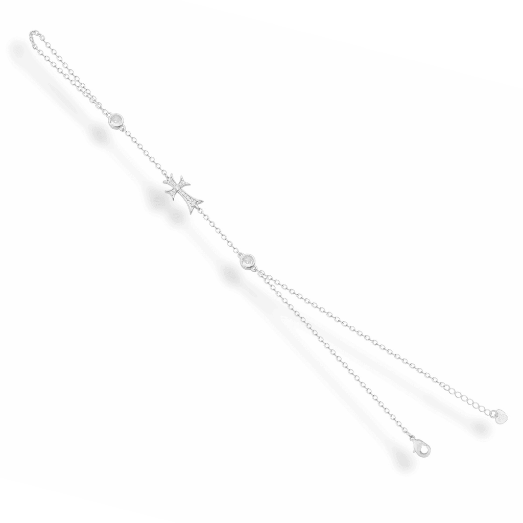 Evry Jewels Double Cross Me Hand Chain