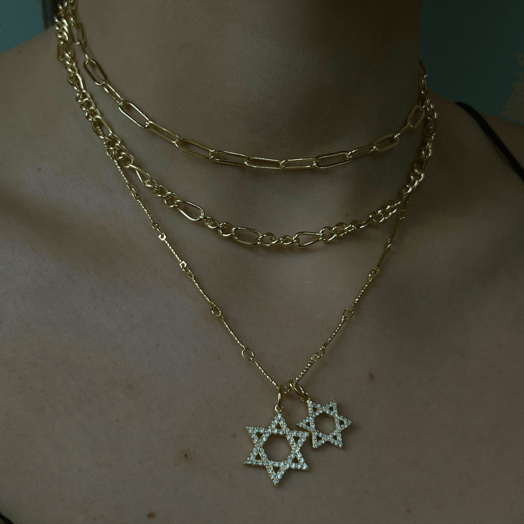 Evry Jewels Double Star Necklace