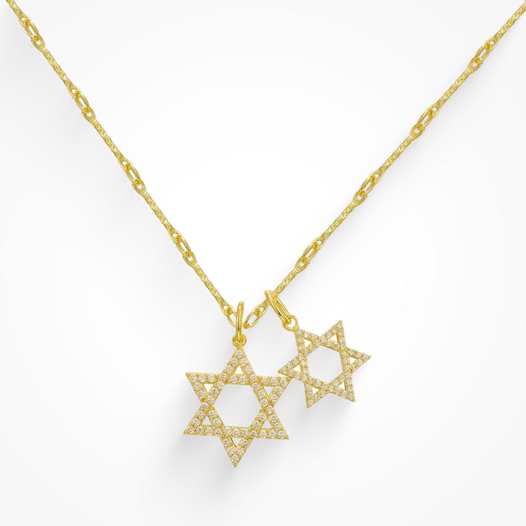 Evry Jewels Double Star Necklace