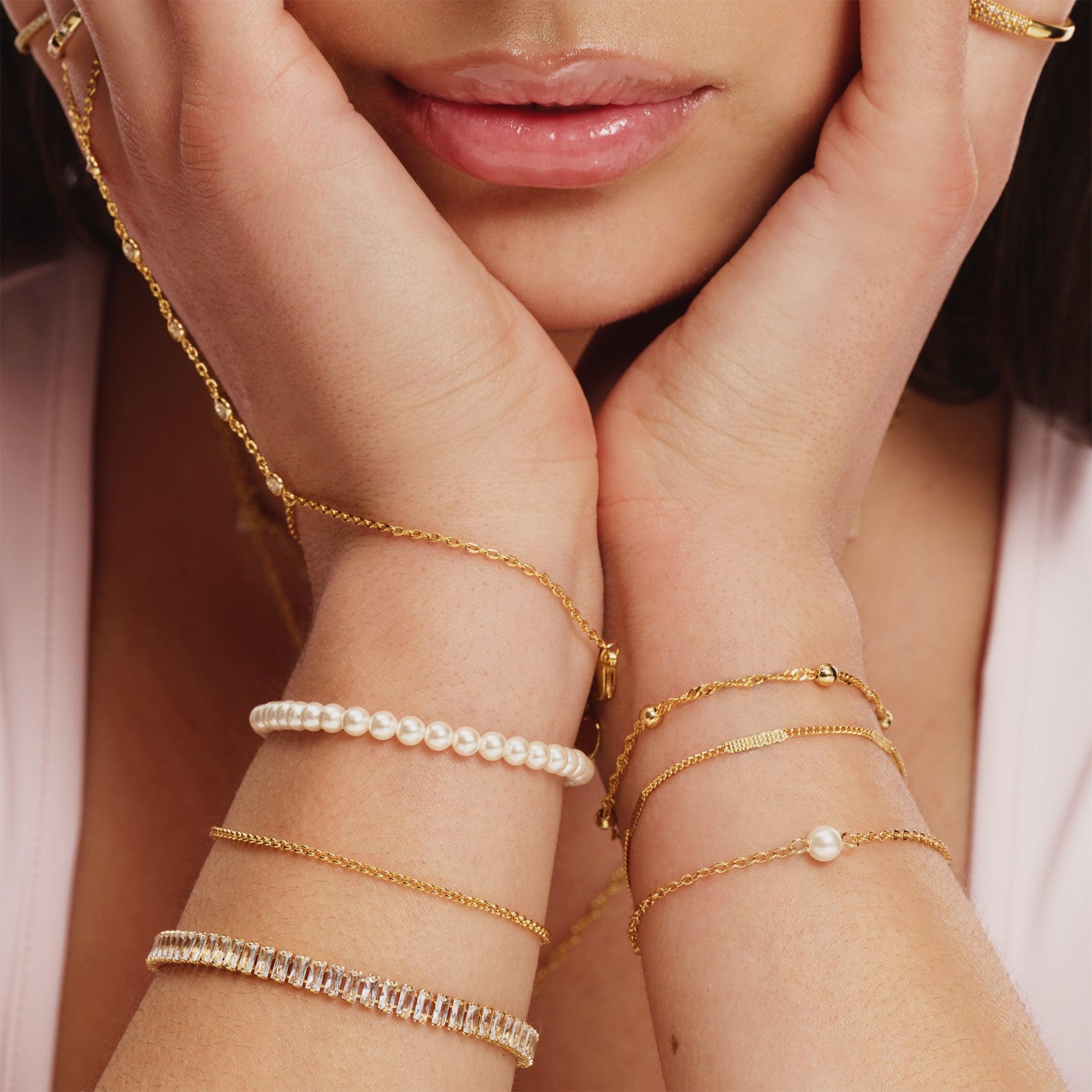 Evry Jewels Girly Pearly Bracelet