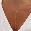 Evry Jewels Falling Star Lariat Necklace