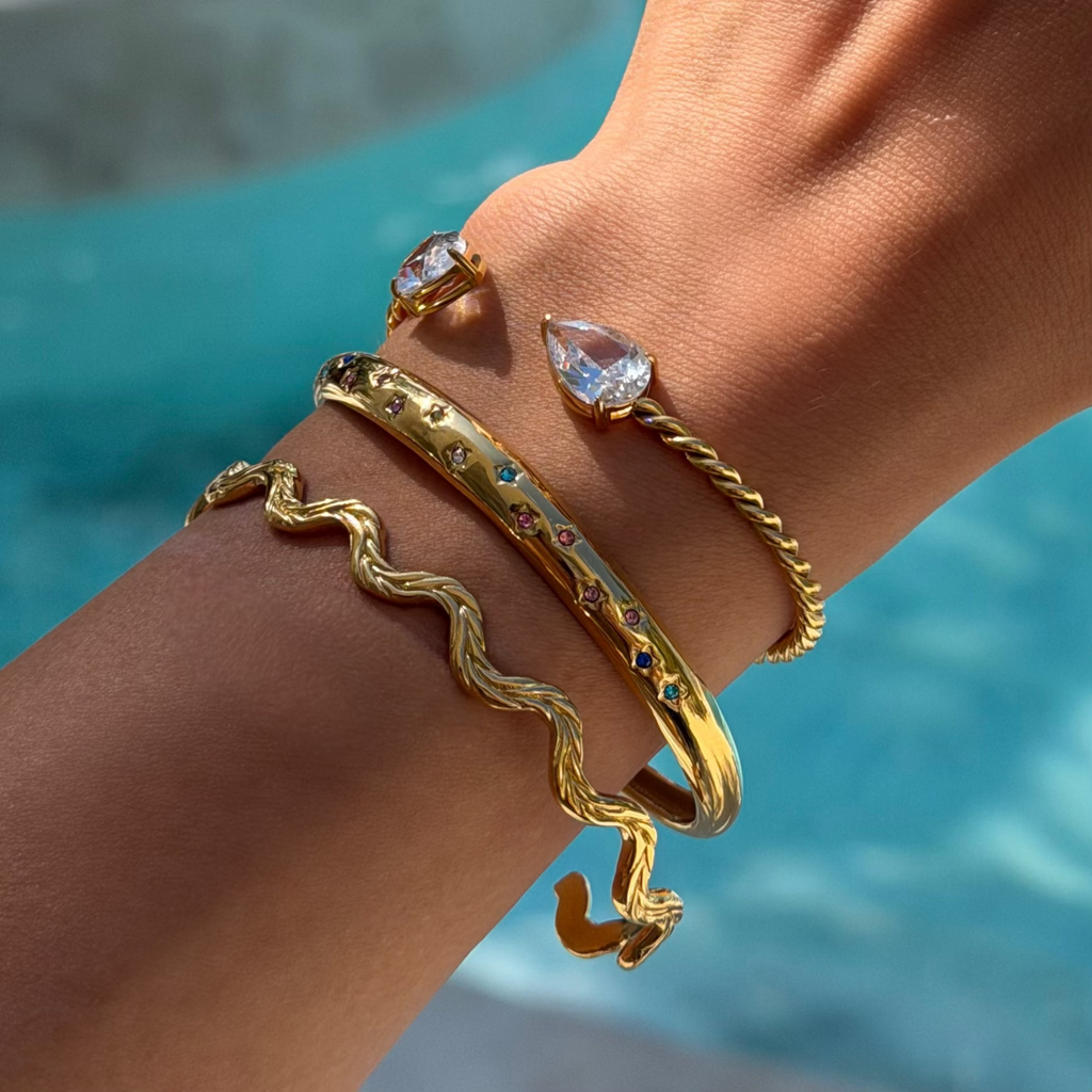 Evry Jewels Ripple Glow Bangle
