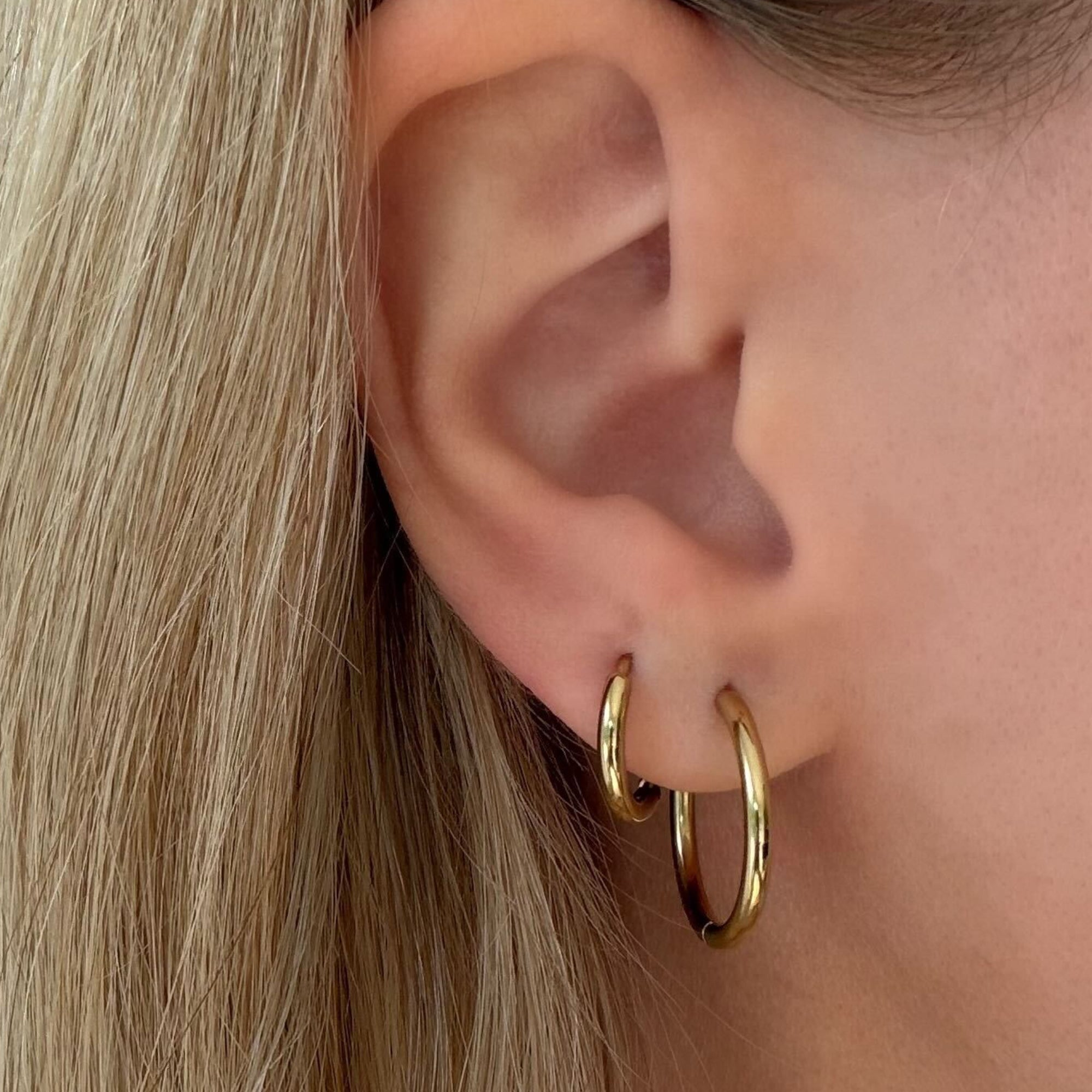 Evry Jewels Cutie Thin Hoop Earrings