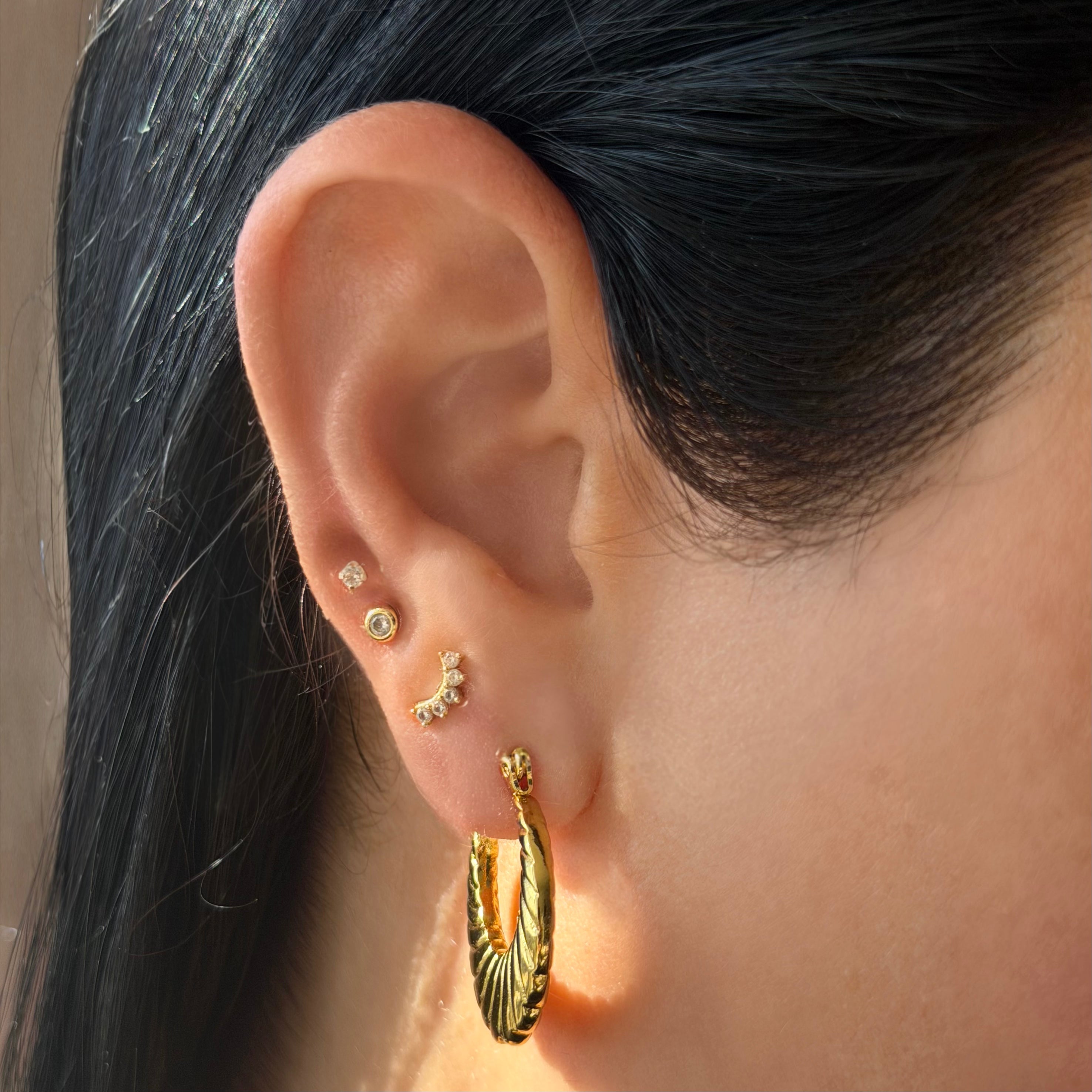 Evry Jewels Main Character Hoop Earrings 4 Piece Pack