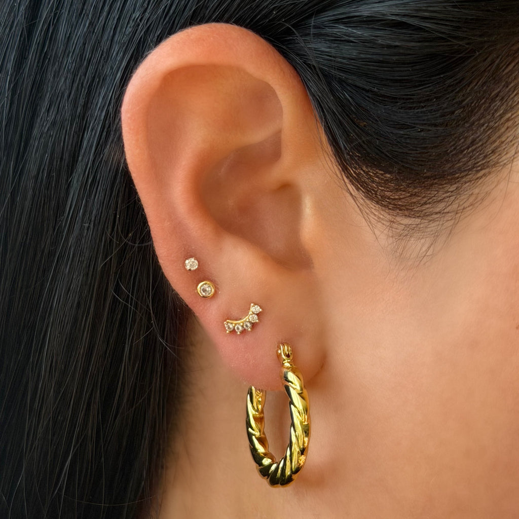 Evry Jewels Main Character Hoop Earrings 4 Piece Pack