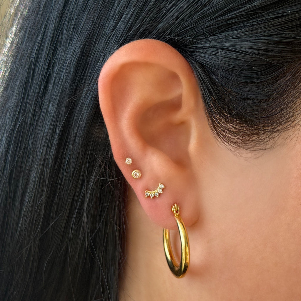 Evry Jewels Main Character Hoop Earrings 4 Piece Pack