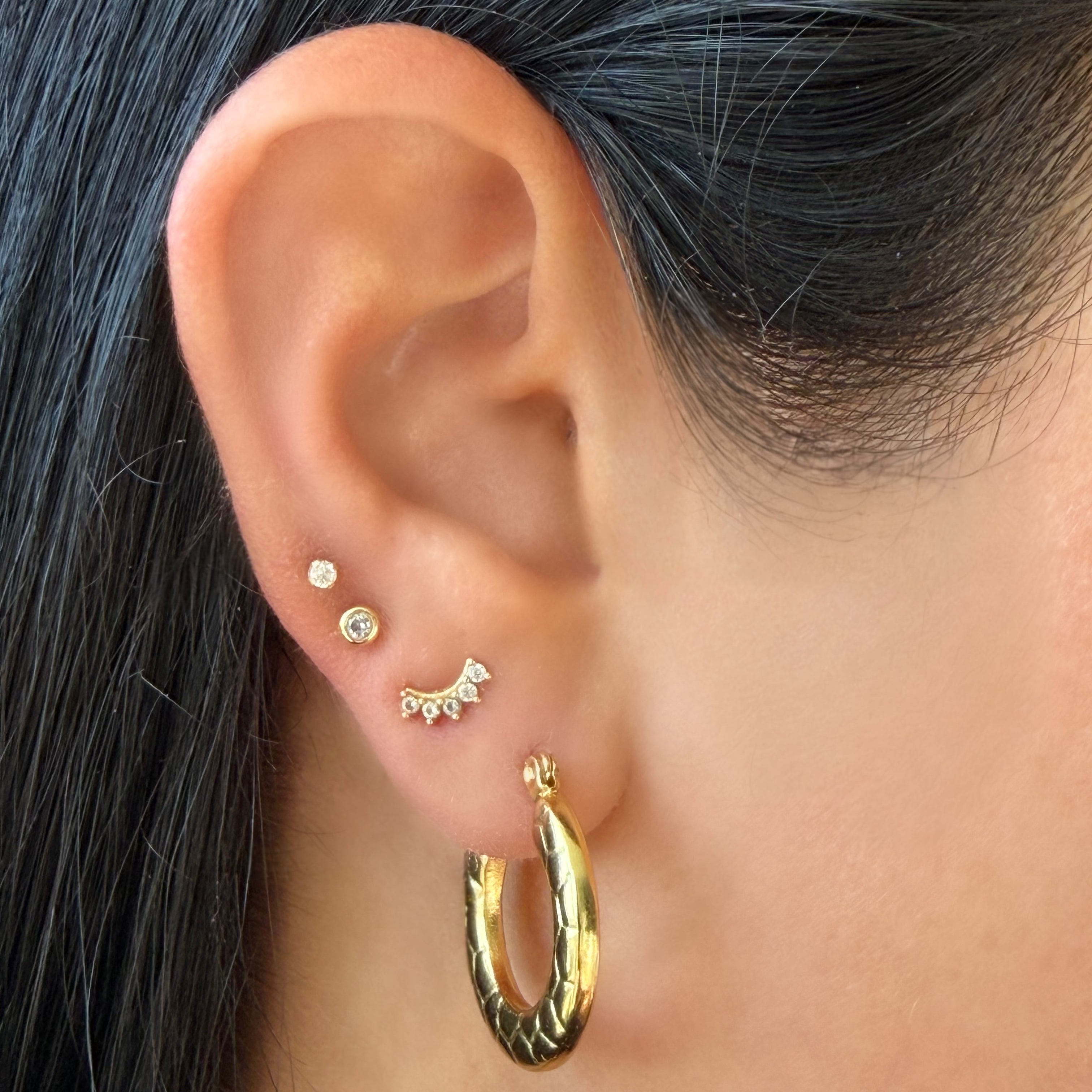Evry Jewels Main Character Hoop Earrings 4 Piece Pack