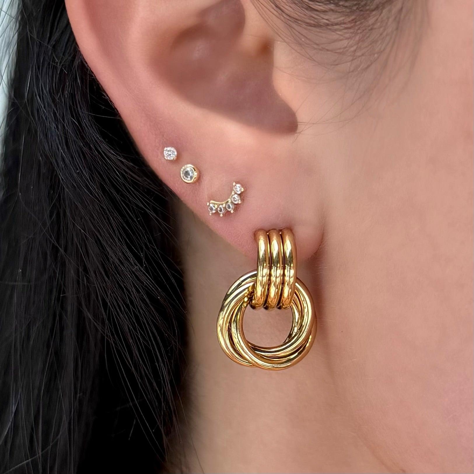 Evry Jewels Bordeaux Earrings