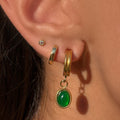 Evry Jewels Emerald Dream Hoop Earrings