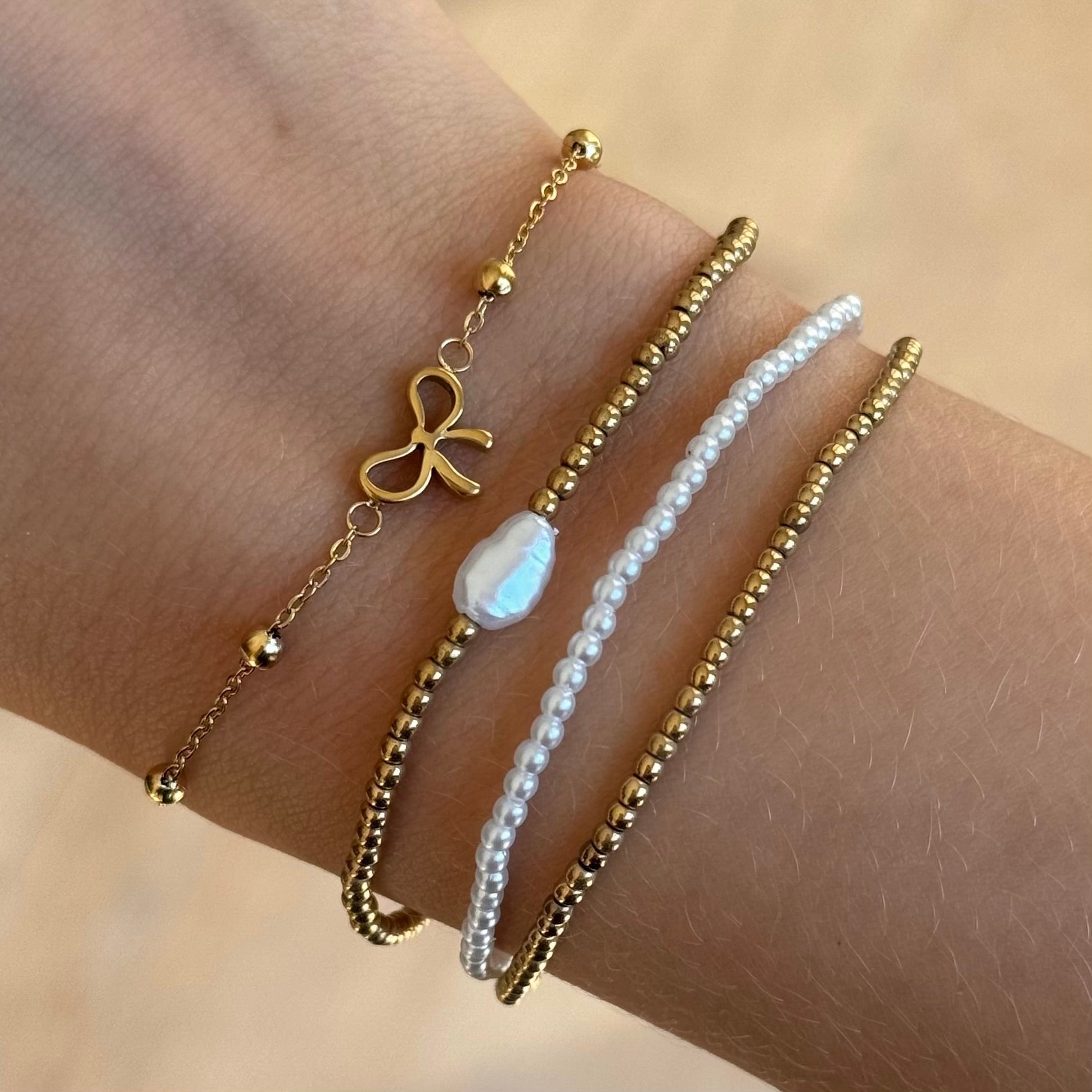 Evry Jewels Sweet Luxe Beaded Bracelet 4 Piece Set