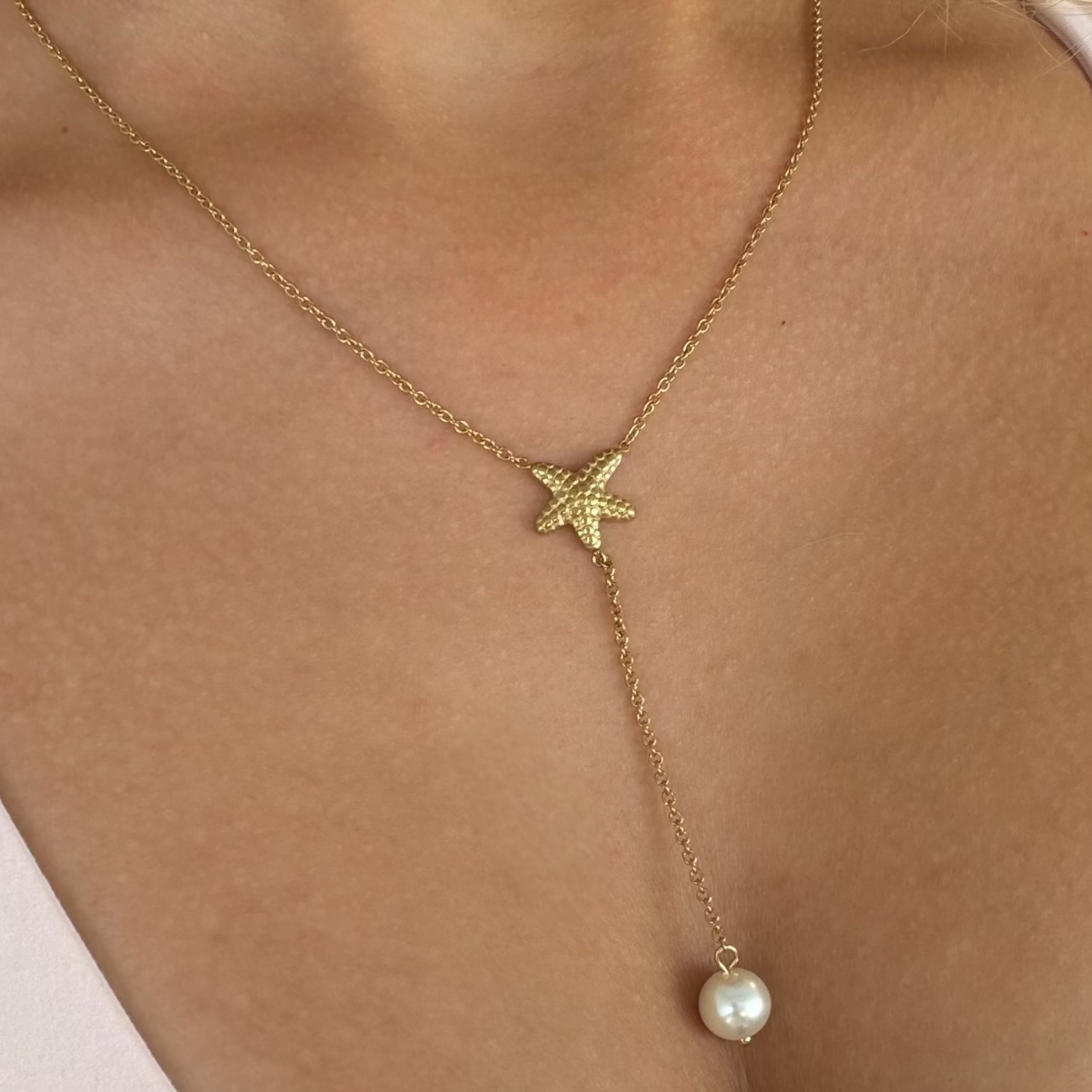 Evry Jewels Pearly Sea Lariat Necklace