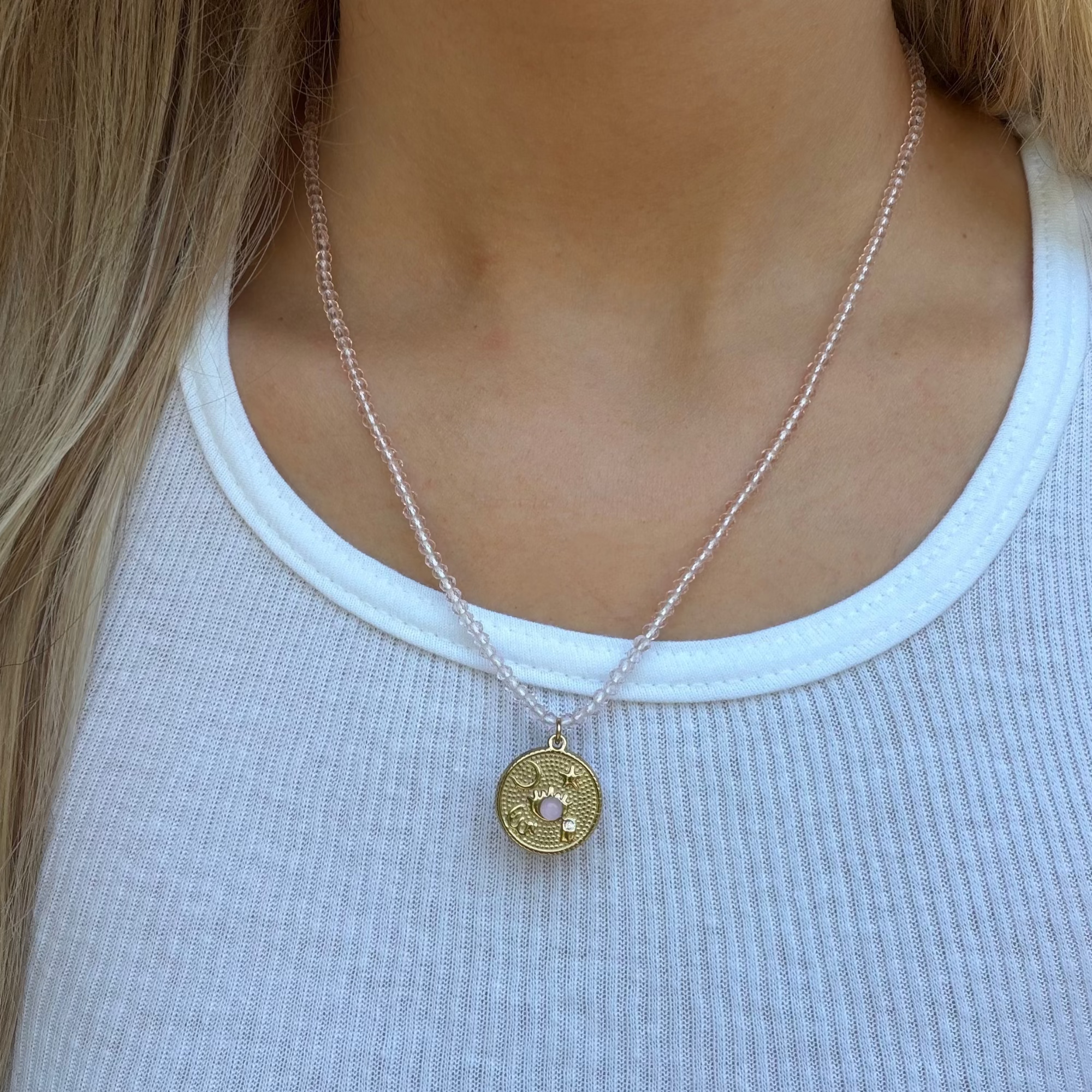 Evry Jewels Pink Treasure Necklace