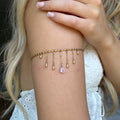 Evry Jewels Golden Drop Arm Chain Gold
