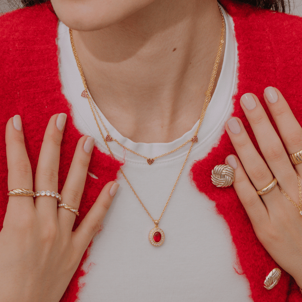 Evry Jewels First Kiss Necklace
