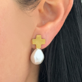 Evry Jewels Gracie Pearl Earrings