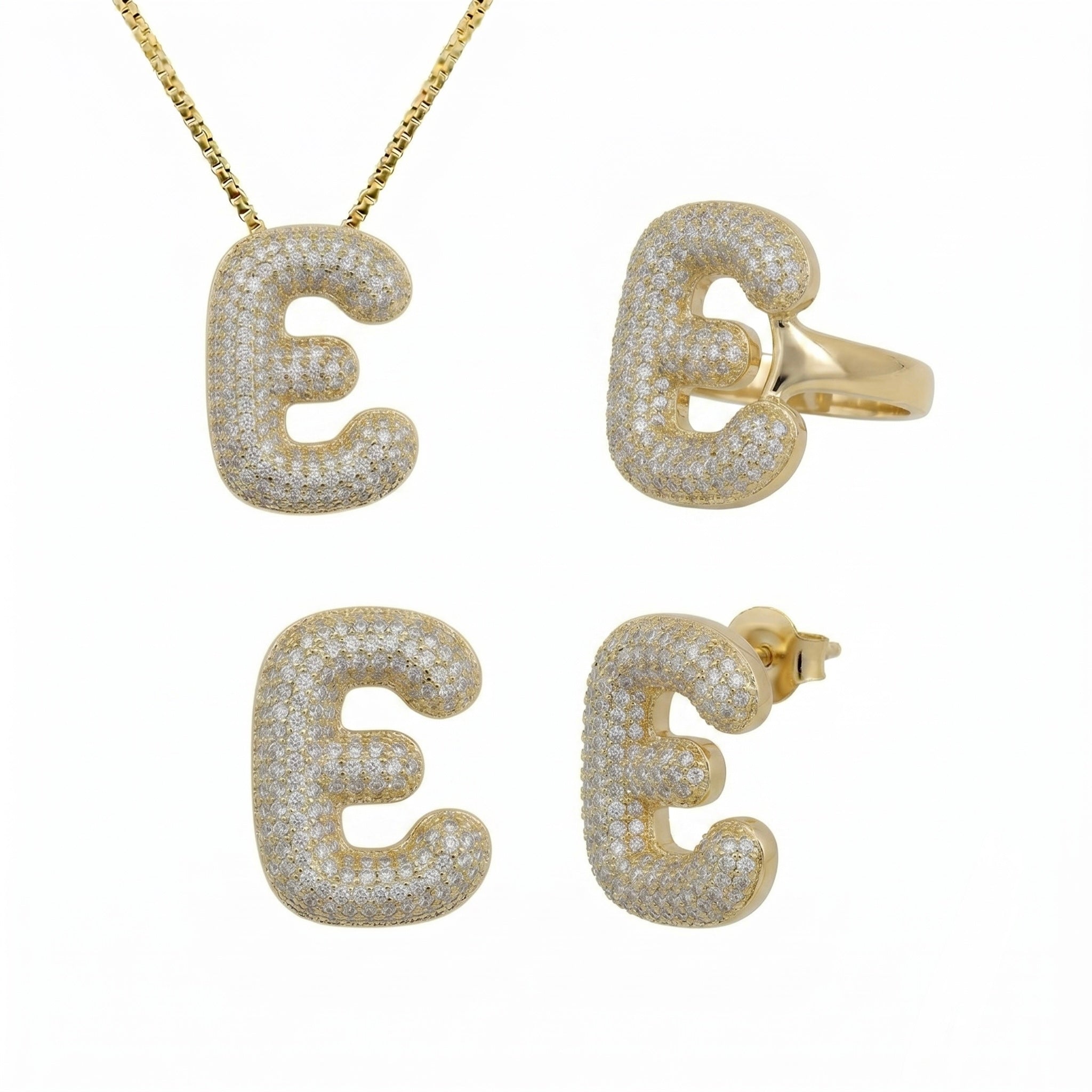 Evry Jewels Adore Me Earring. Ring & Necklace 3 Piece Bundle