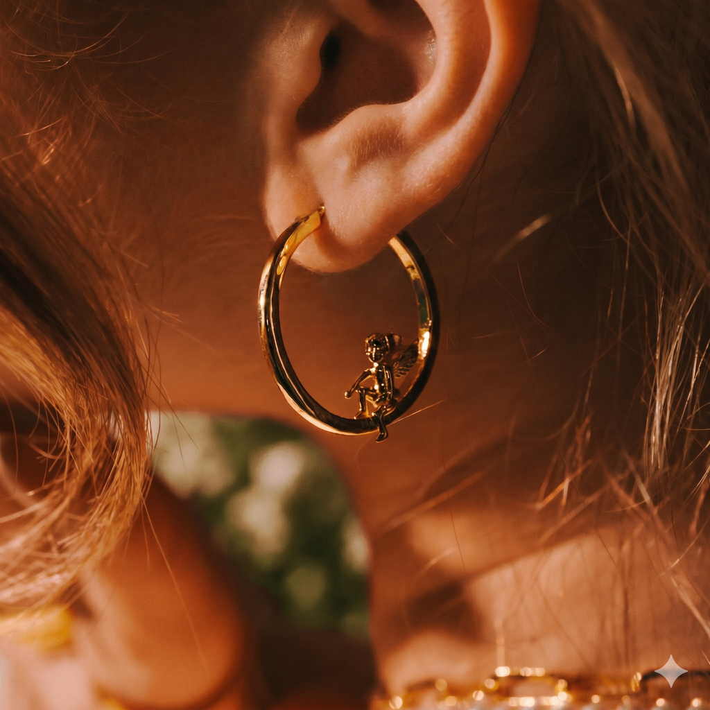 Evry Jewels Guardian Angel Earrings