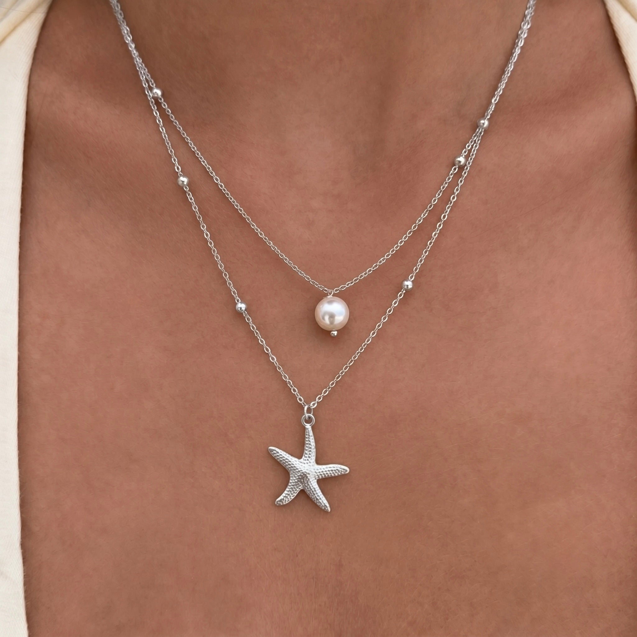 Evry Jewels Mermaid Mood Necklace 2 Piece Set