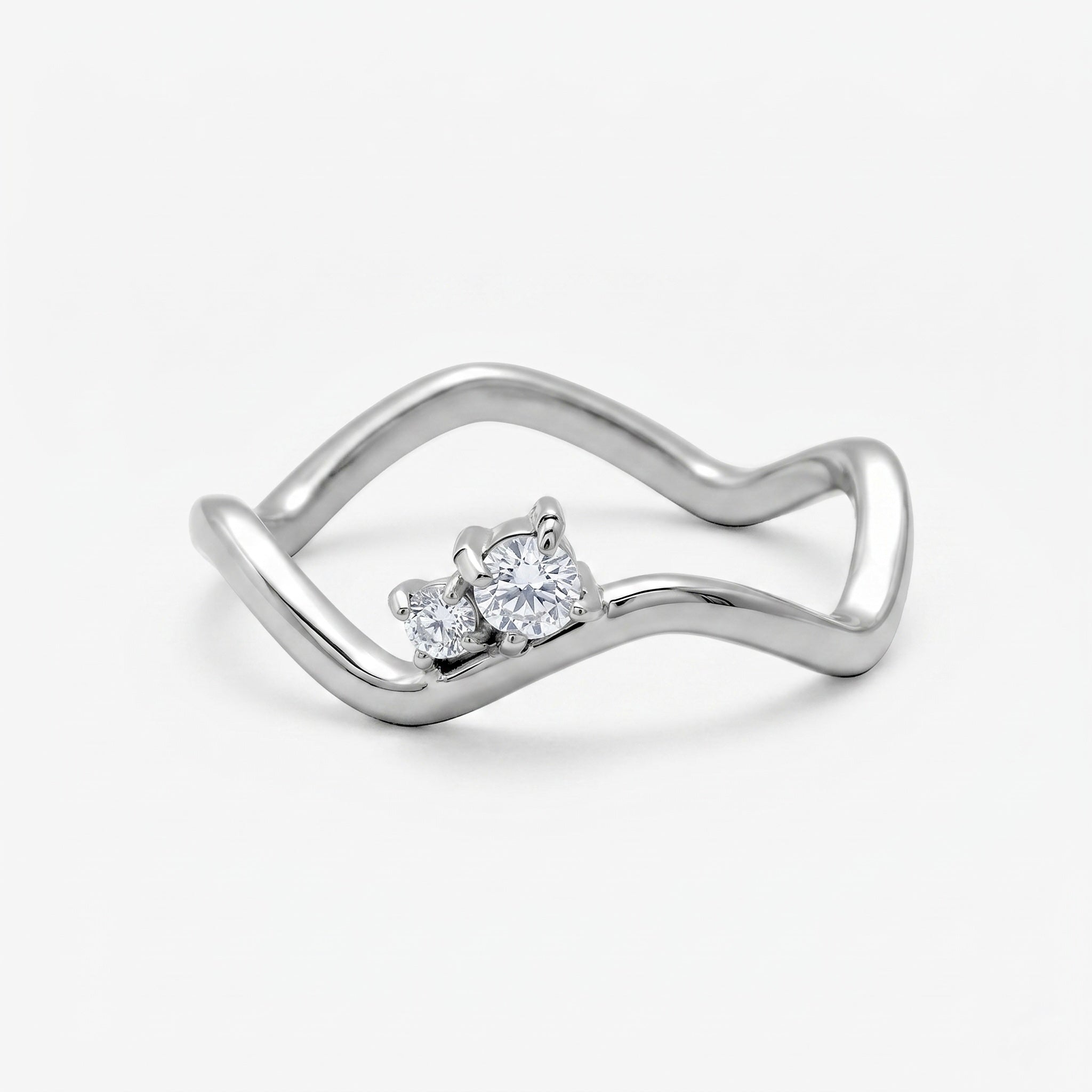 Evry Jewels Shimmer Wave Pinky Ring