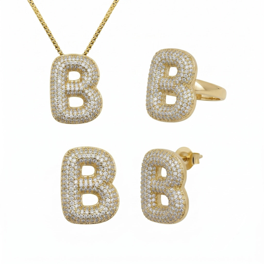 Evry Jewels Adore Me Earring. Ring & Necklace 3 Piece Bundle