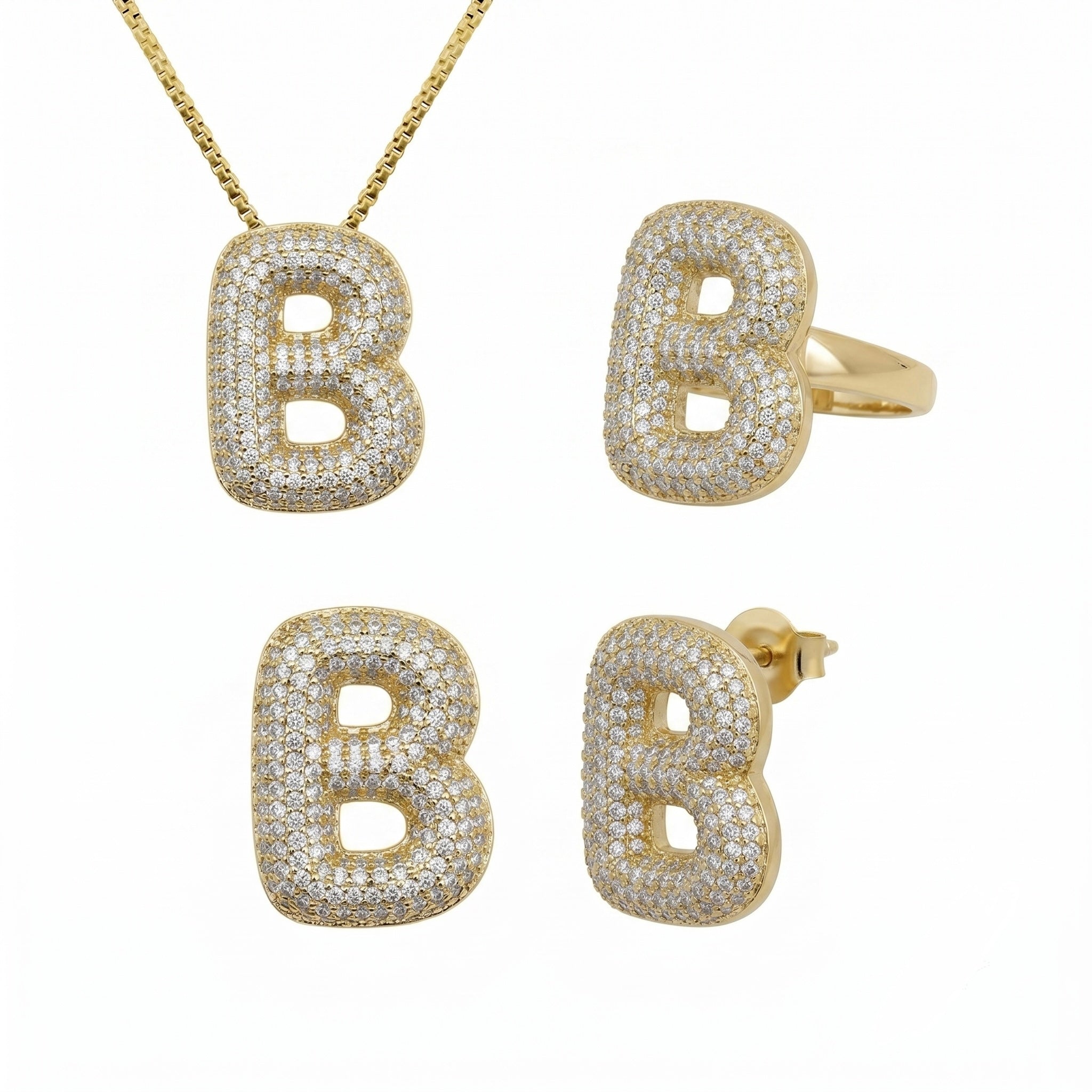 Evry Jewels Adore Me Earring. Ring & Necklace 3 Piece Bundle