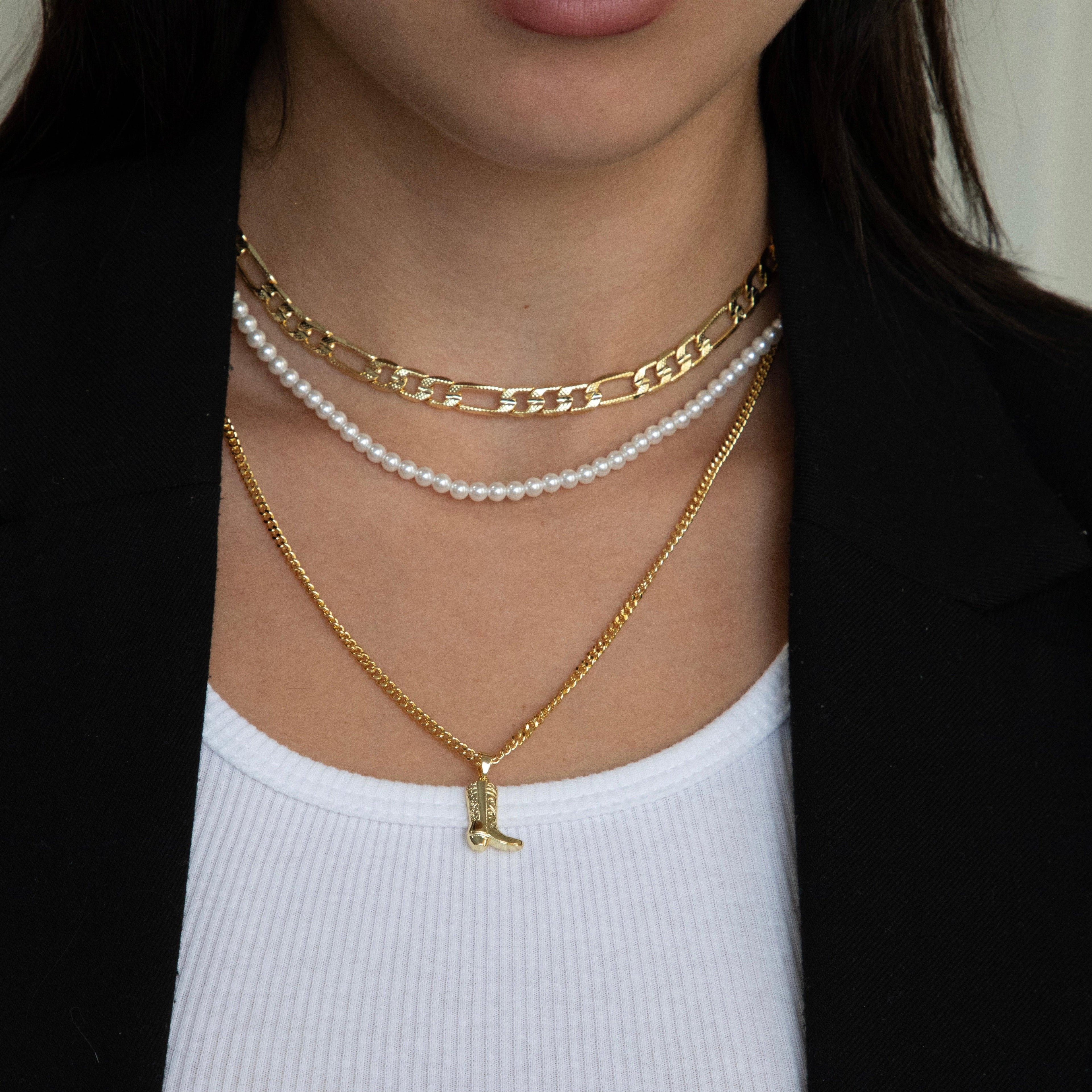 Evry Jewels Girly Pearly Necklace