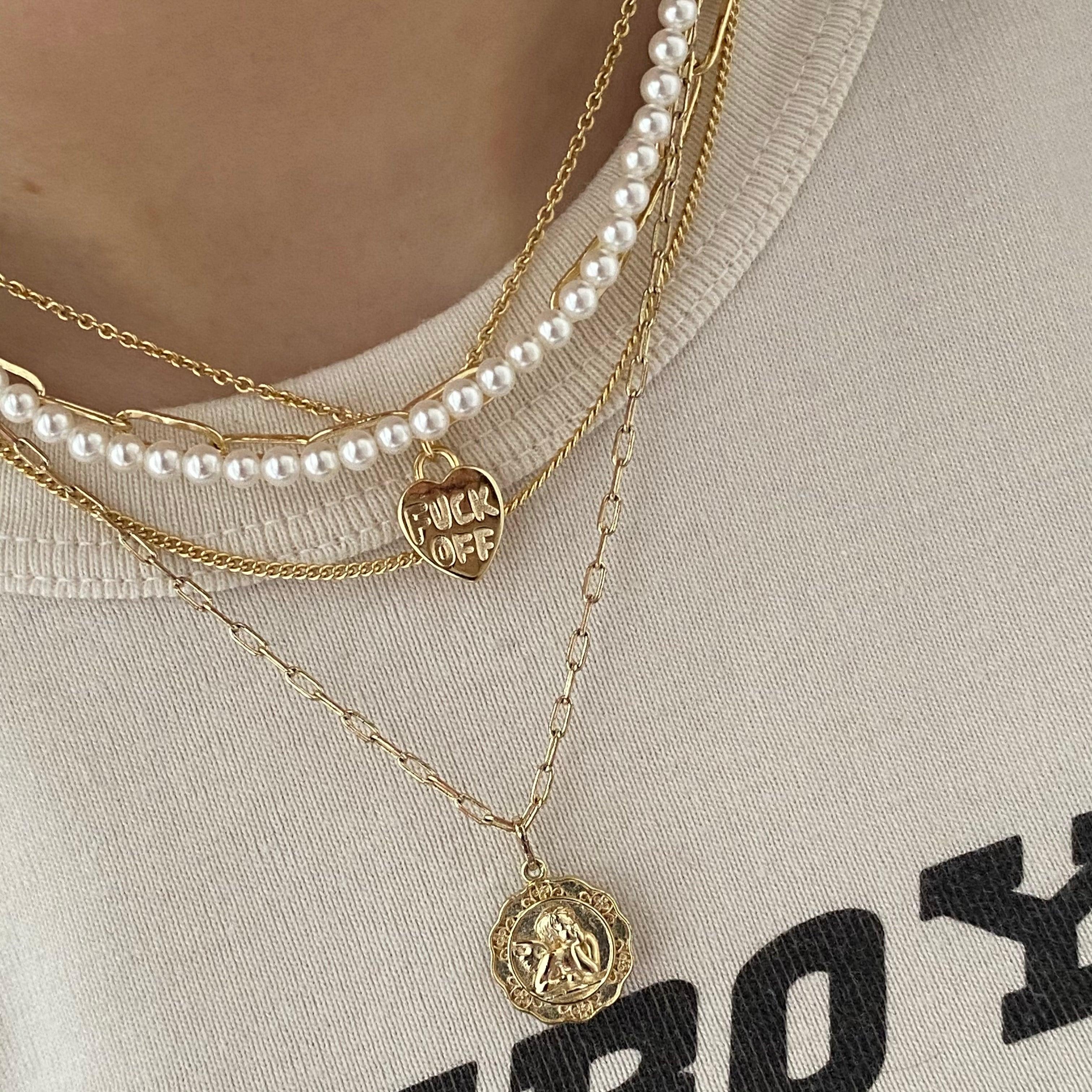 Evry Jewels Girly Pearly Necklace