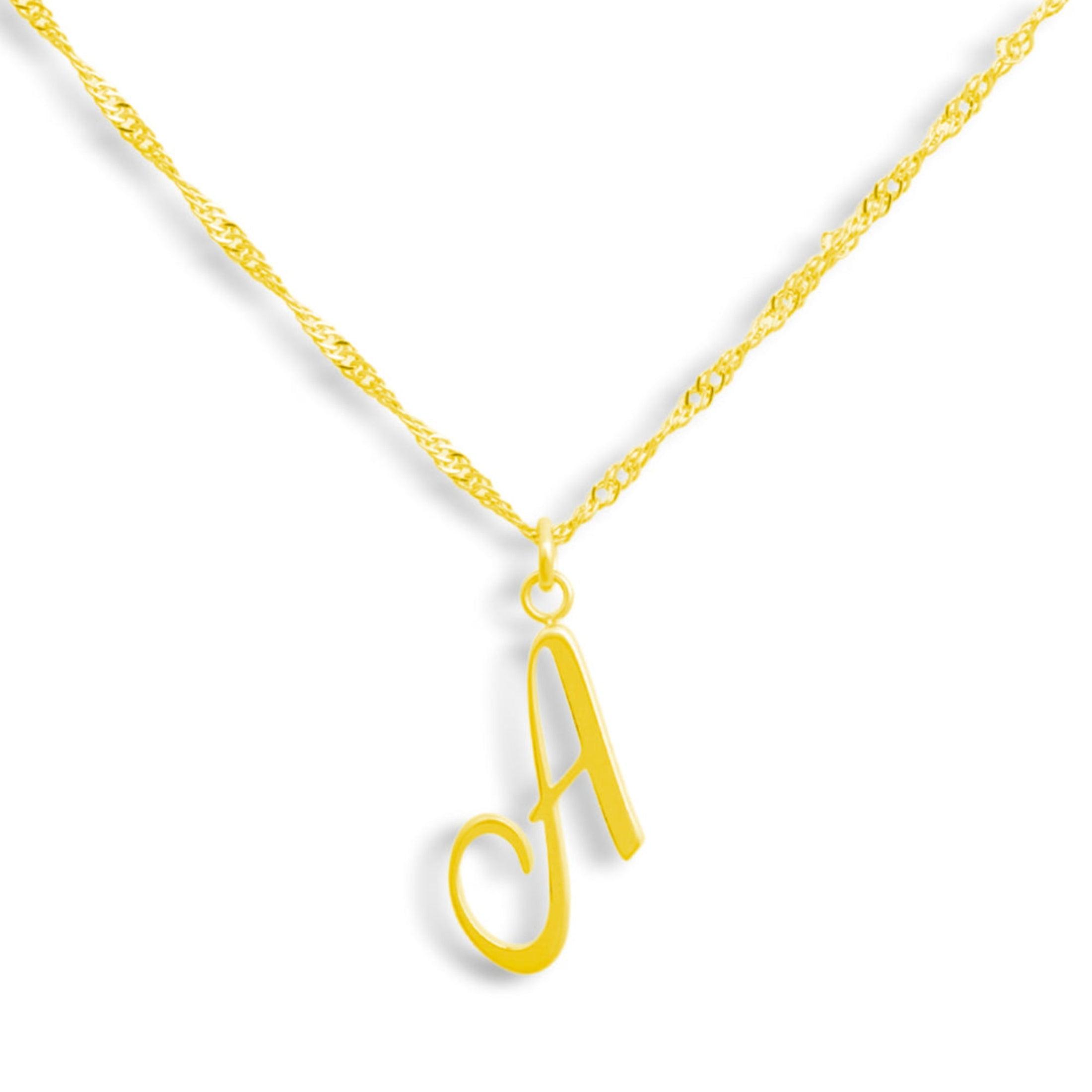 Evry Jewels Golden Letter Necklace