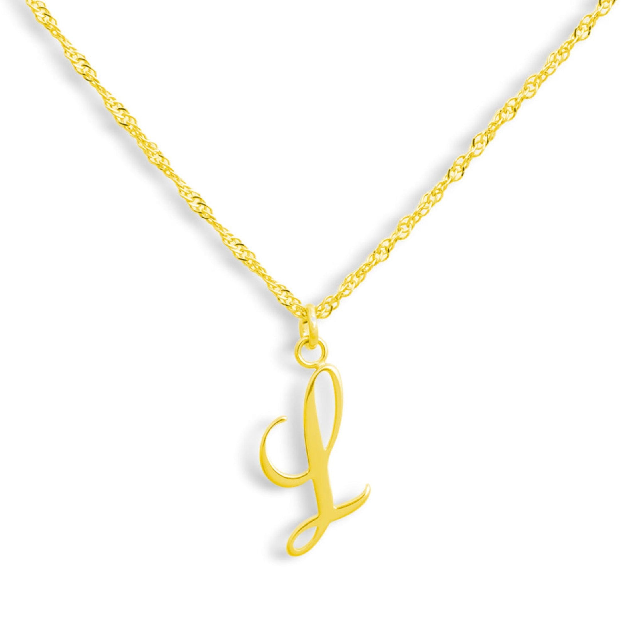 Evry Jewels Golden Letter Necklace