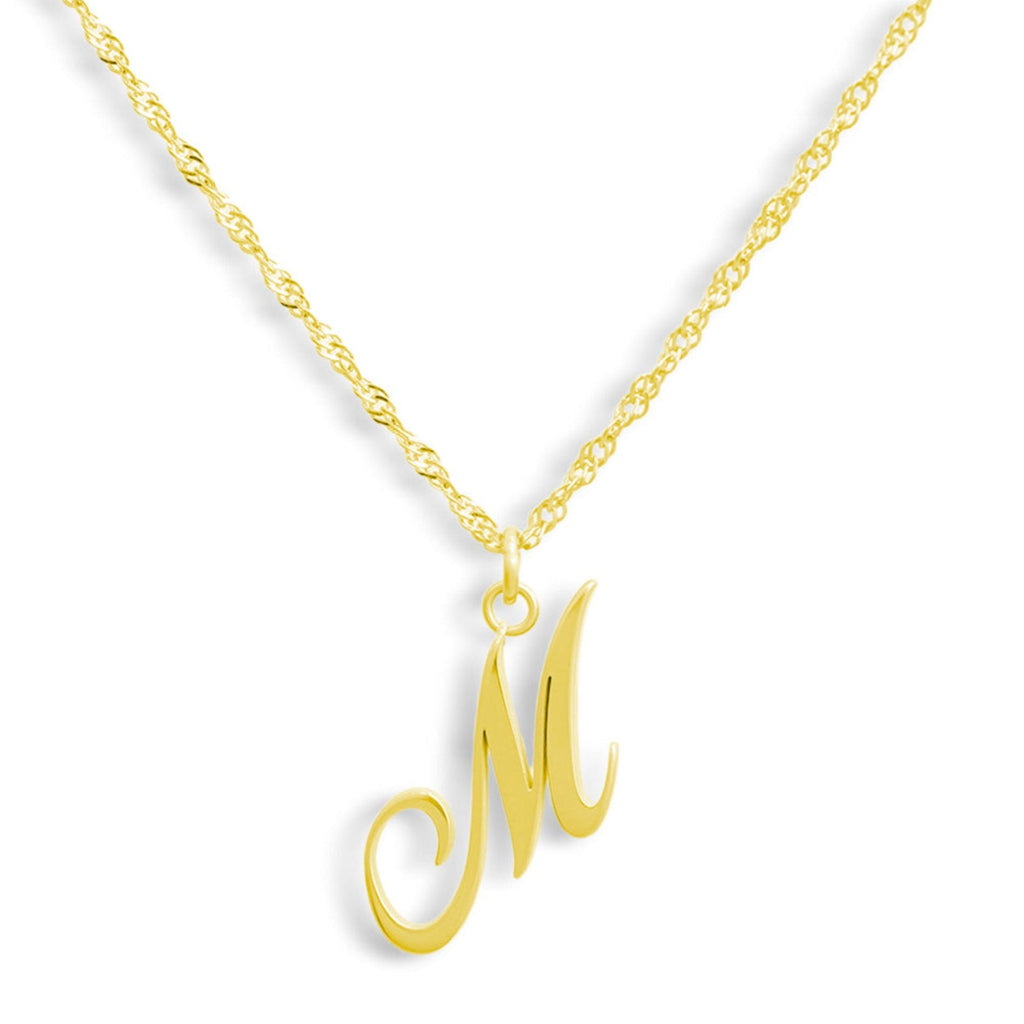 Evry Jewels Golden Letter Necklace