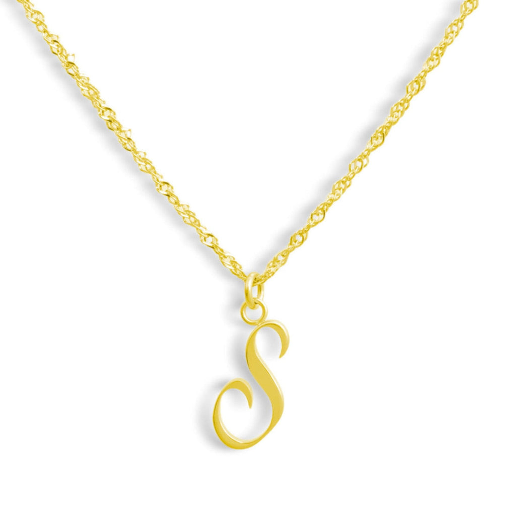 Evry Jewels Golden Letter Necklace