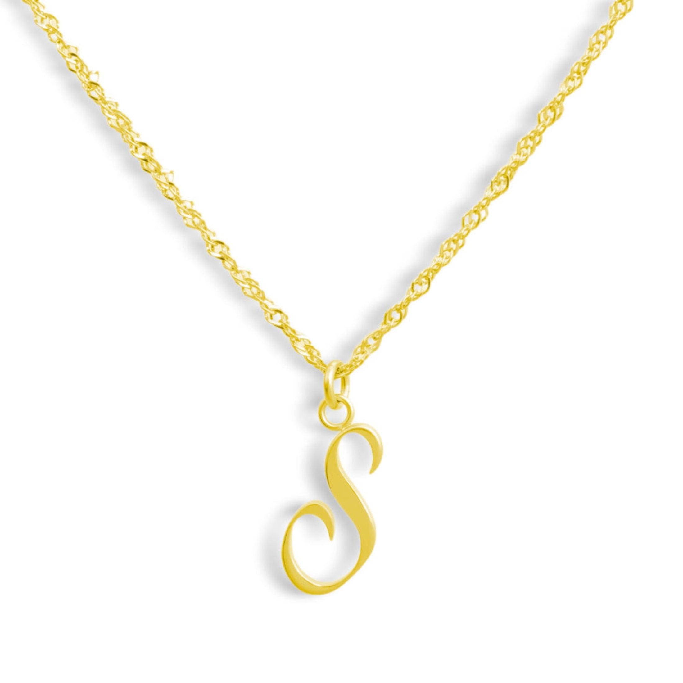 Evry Jewels Golden Letter Necklace