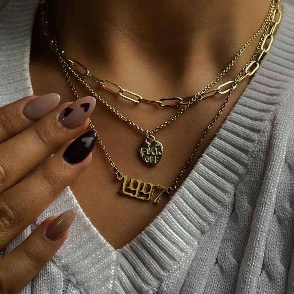 Evry Jewels Golden Year Necklace