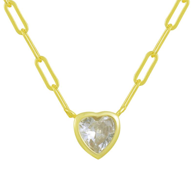Evry Jewels Heart in Chains Necklace