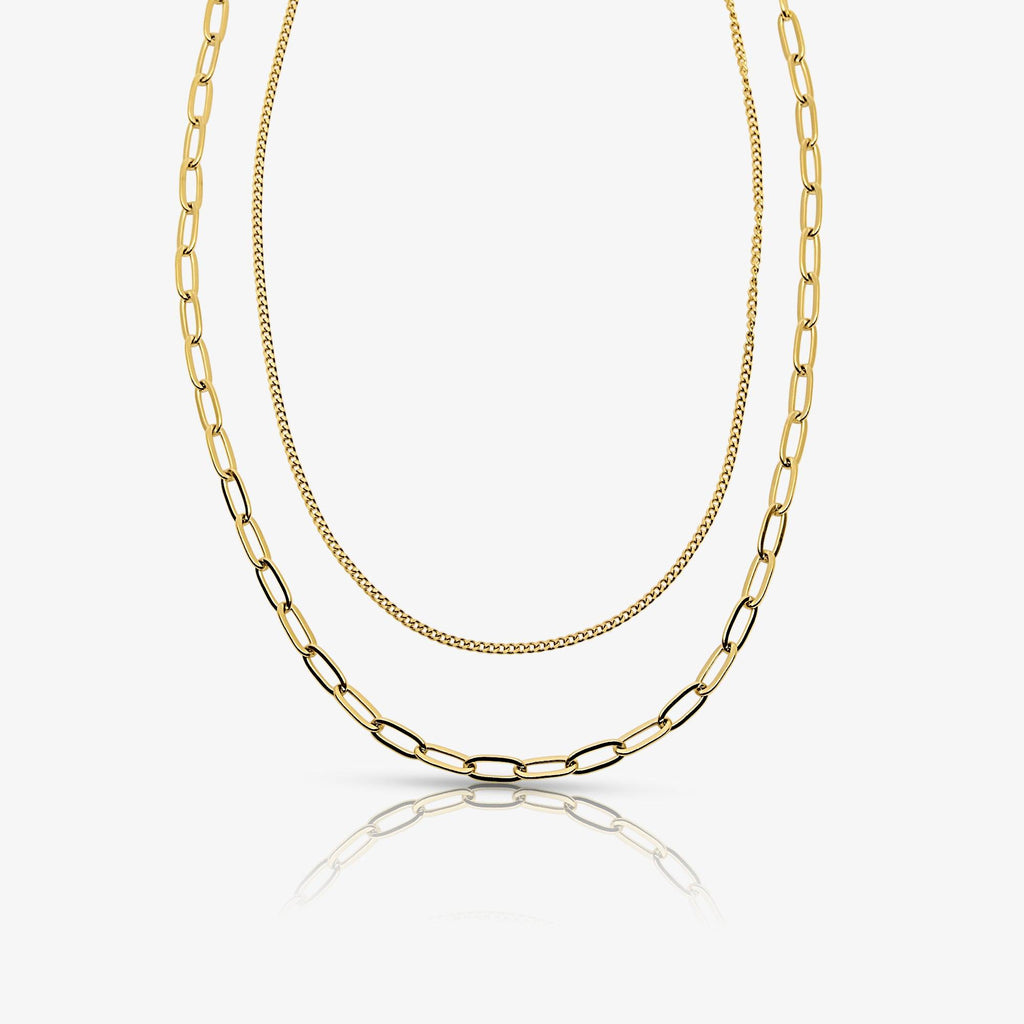 Evry Jewels Perfect Pair Double Layered Necklace