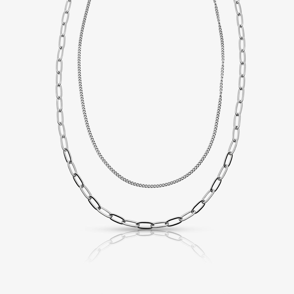 Evry Jewels Perfect Pair Double Layered Necklace