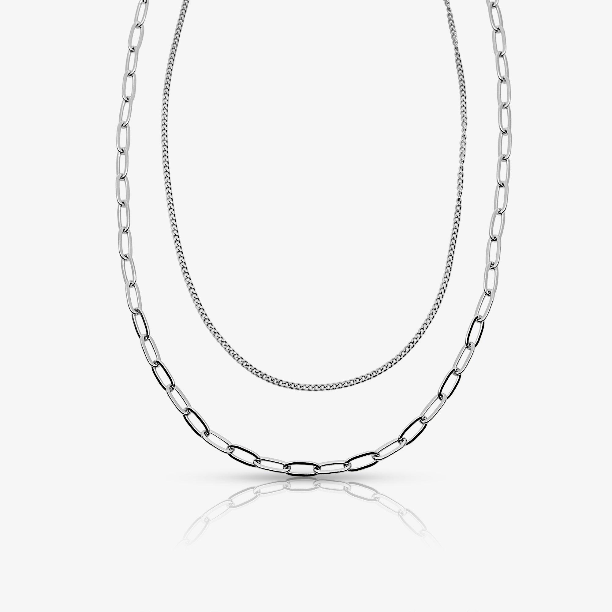 Evry Jewels Perfect Pair Double Layered Necklace