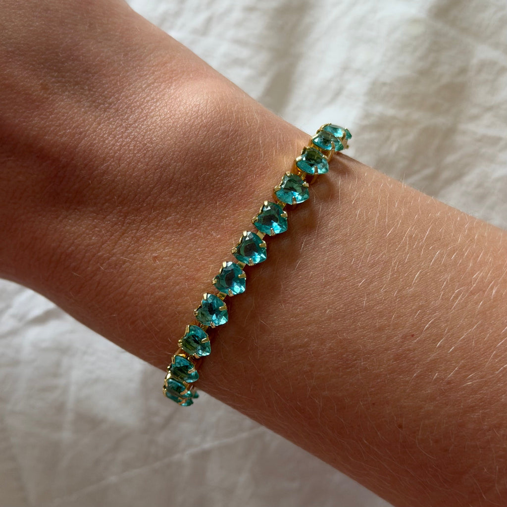 Evry Jewels Fergie Heart Tennis Bracelet