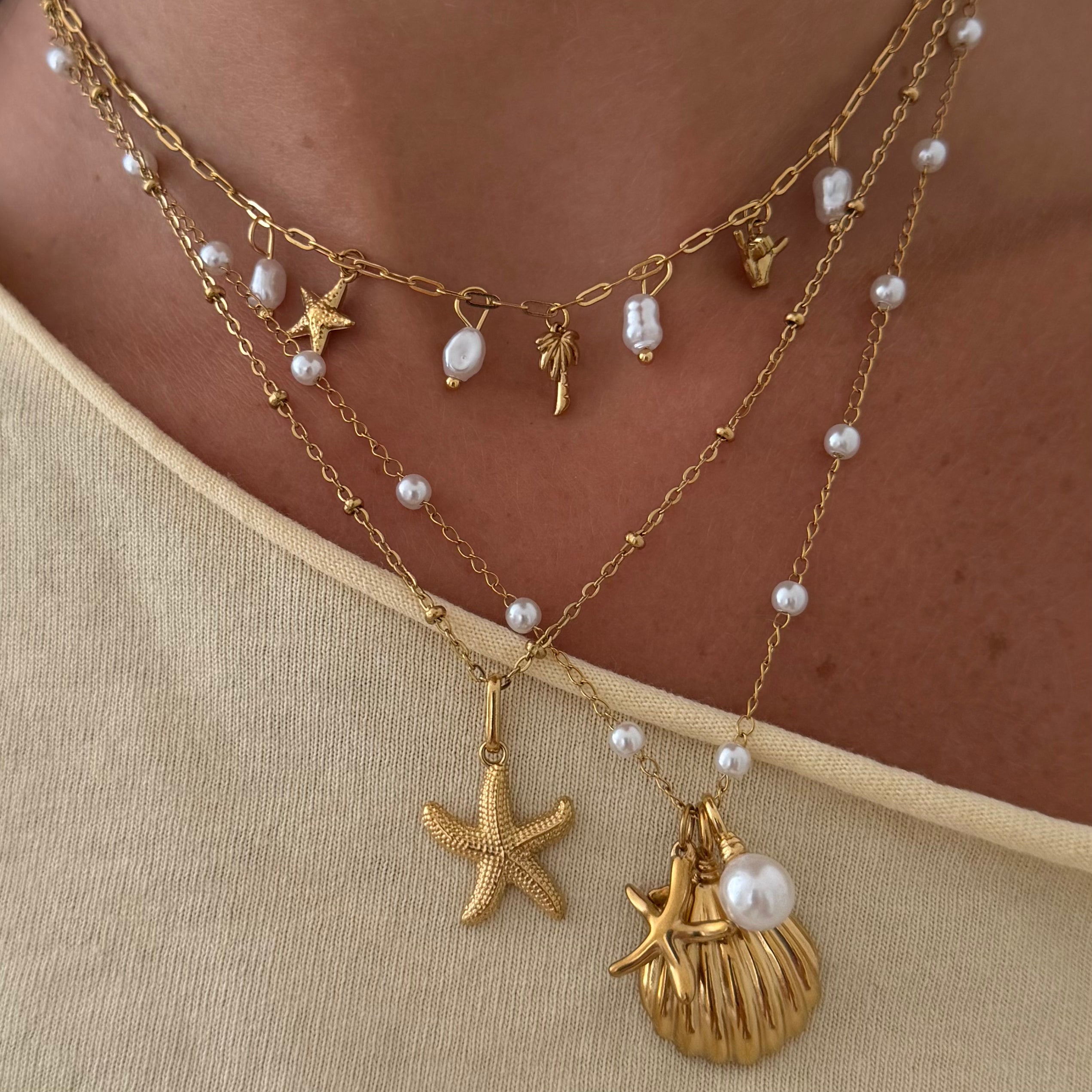 Evry Jewels Starfish Necklace
