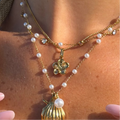 Evry Jewels Hibiscus Necklace