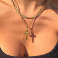 Evry Jewels Pure and Simple Cross Necklace