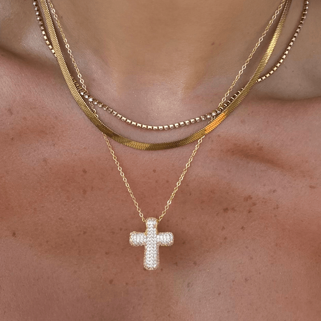 Evry Jewels Forever Blessed Cross Necklace