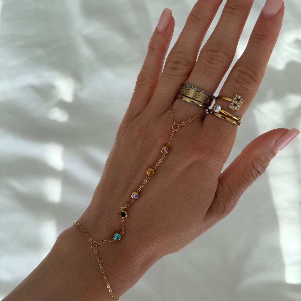 Evry Jewels Prism Multicolor Hand Chain