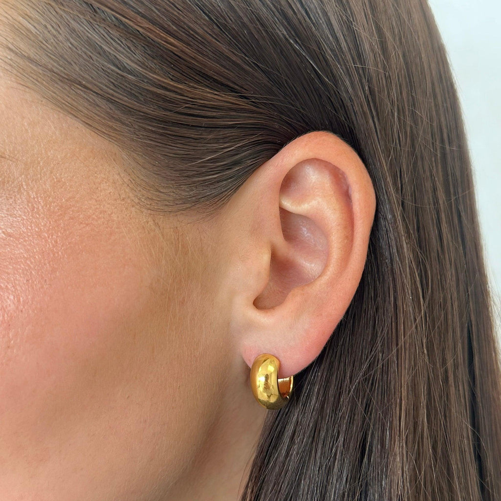 Evry Jewels Chunky Mini Hoop Earrings