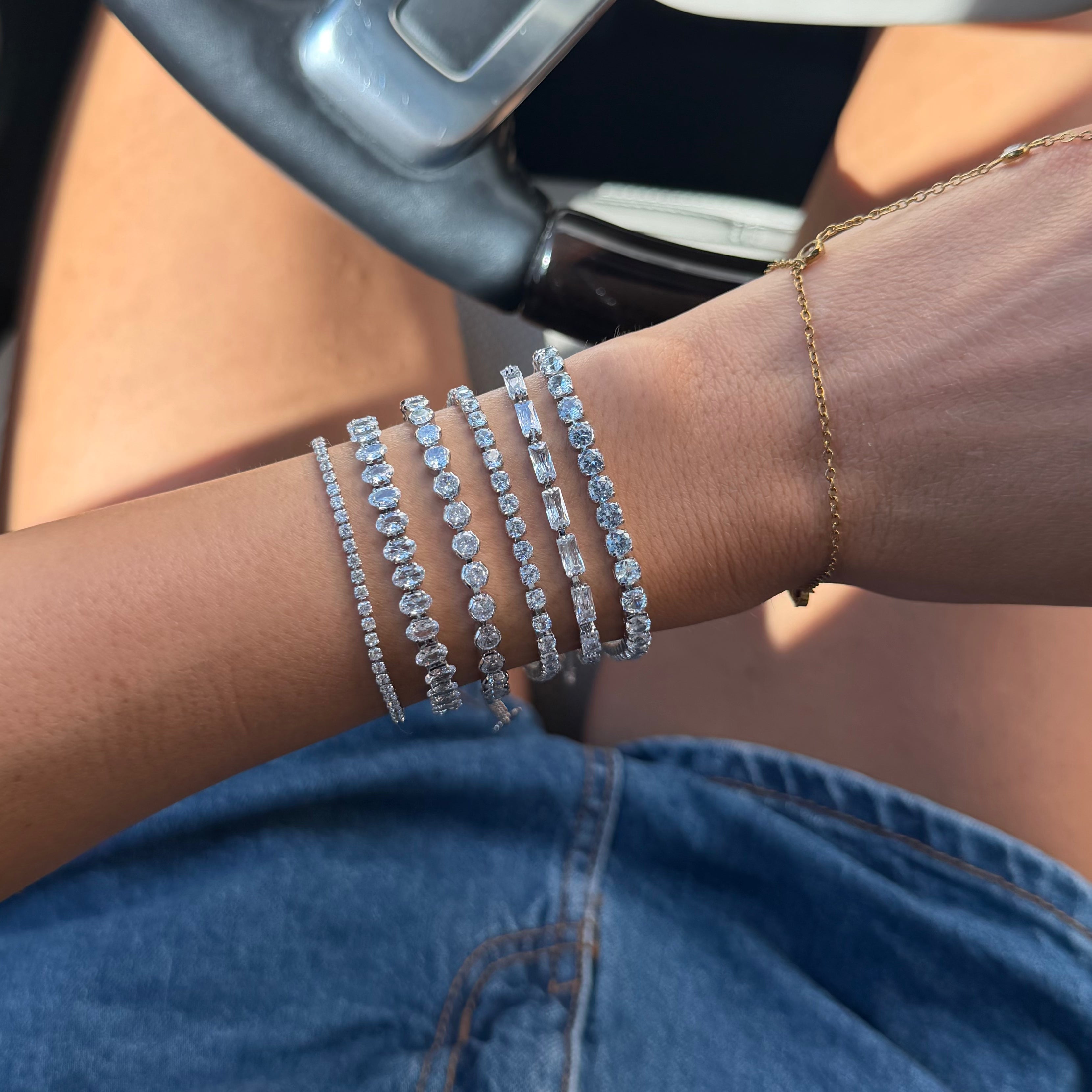 Evry Jewels Champagne Tennis Bracelet